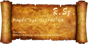 Ragályi Szilárd névjegykártya