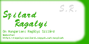 szilard ragalyi business card