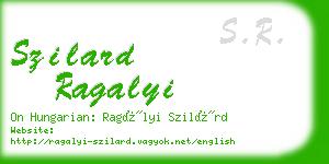 szilard ragalyi business card